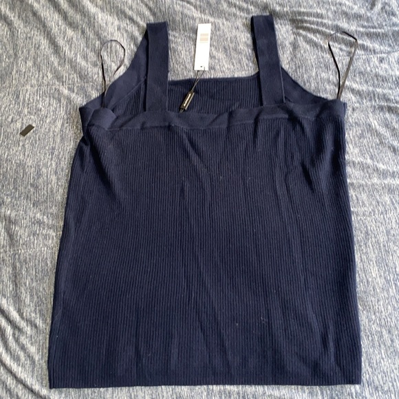 Elie Tahari Merino Wool Scoop Ribbed Top - Picture 6 of 7